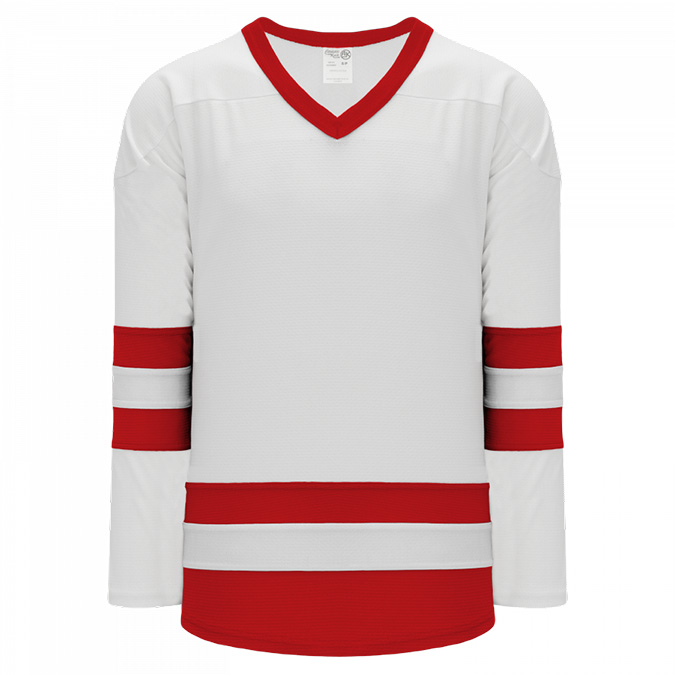 シャツ HEAVY OZ JERSEY JACQUARD SLEEVE HOCKEY Athletic Knit League Hockey Jersey