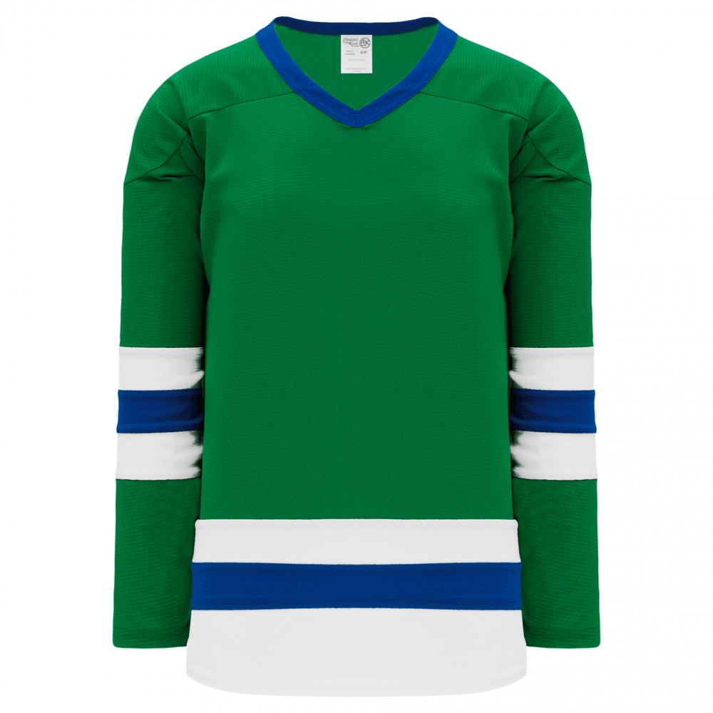  HSX Tees Customize Green/Navy/Light Blue Hockey Jersey