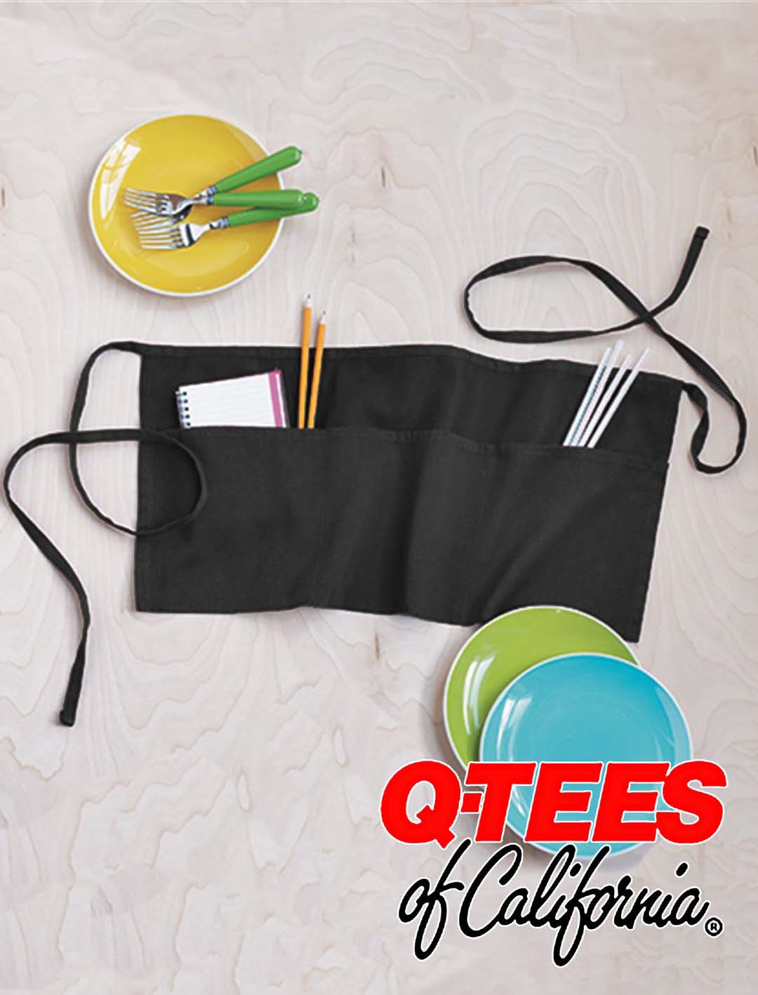 Q-Tees 3 Compartment Waist Apron #Q2115