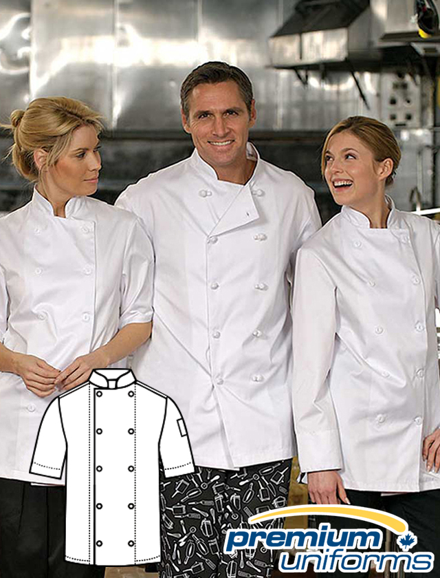 Prem Uniforms Short Sleeve Econo Chef Coat #5300SS/SKB
