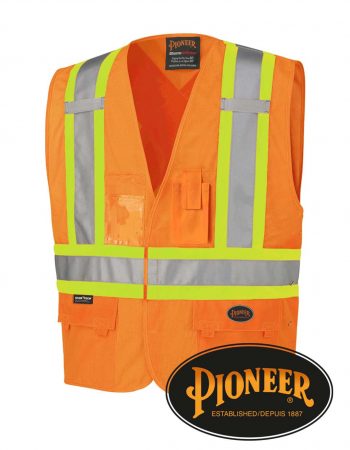 Pioneer Tricot Poly Interlock Adj. Sides Safety Vest #P13