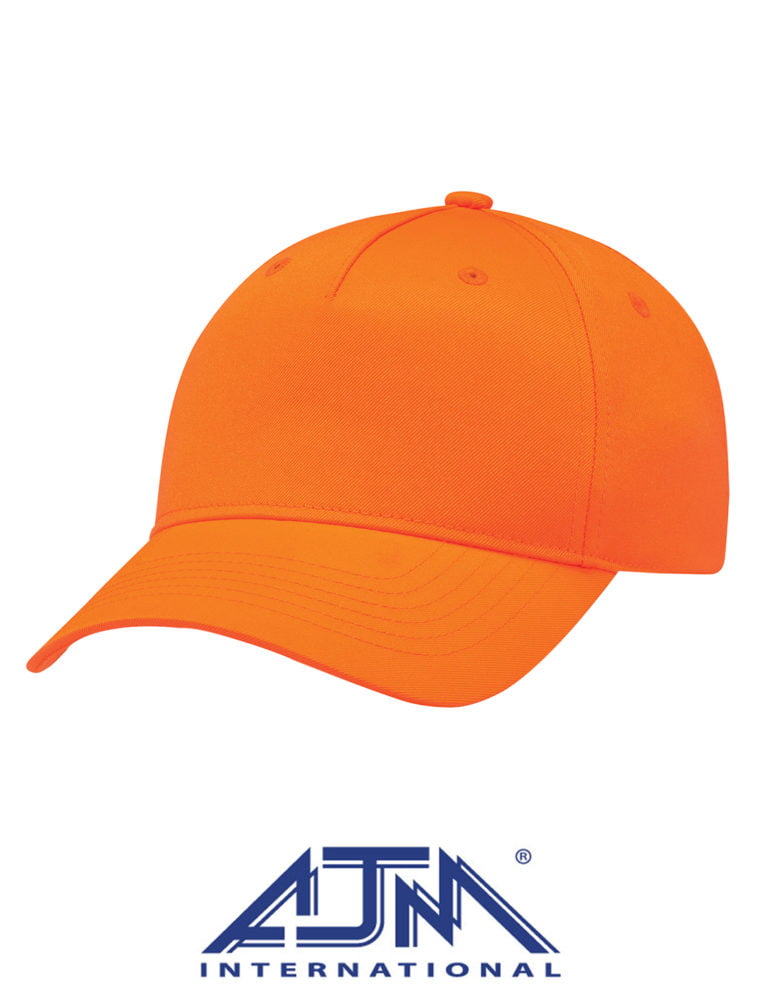 AJM 5-Panel Flo Orange Poly Hat #8910M