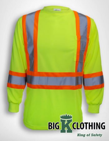 Big K Long Sleeve Poly/Cotton Traffic Safety Shirt #BK775/3500